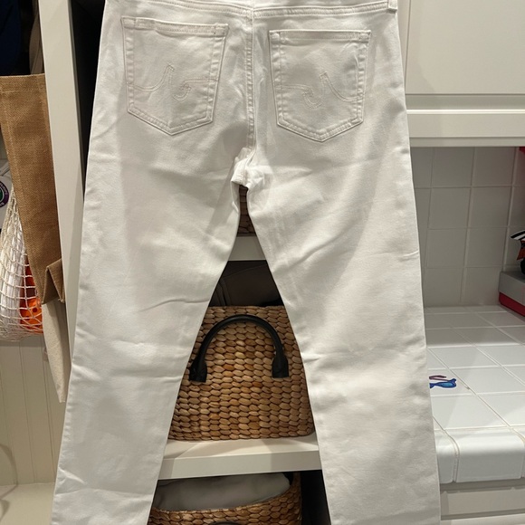 AG Adriano‎ Goldschmied Women's White Straight Leg Jeans - Picture 3 of 4